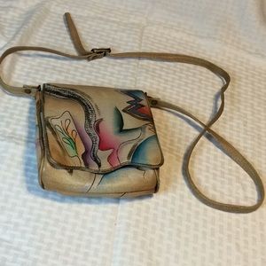 Sam Sam Genuine Leather Crossbody Purse